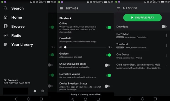 Can i download music from spotify to my phone